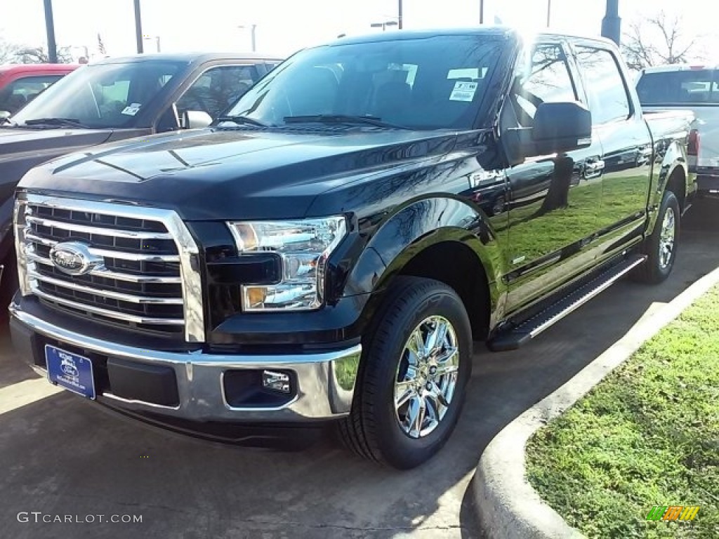 2016 F150 XLT SuperCrew - Shadow Black / Medium Earth Gray photo #5