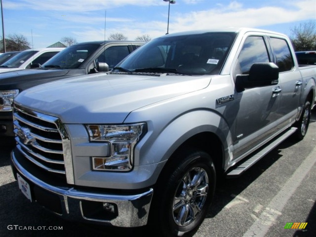 2016 F150 XLT SuperCrew - Ingot Silver / Medium Earth Gray photo #2