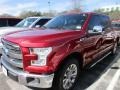 2016 Ruby Red Ford F150 Lariat SuperCrew  photo #2