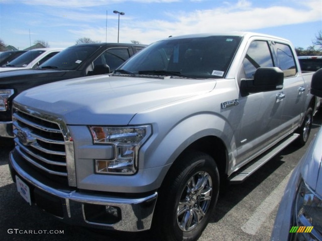 2016 F150 XLT SuperCrew - Ingot Silver / Medium Earth Gray photo #2