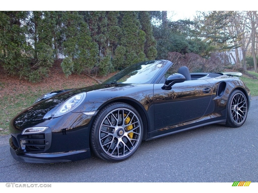 Black 2014 Porsche 911 Turbo S Cabriolet Exterior Photo #111110150