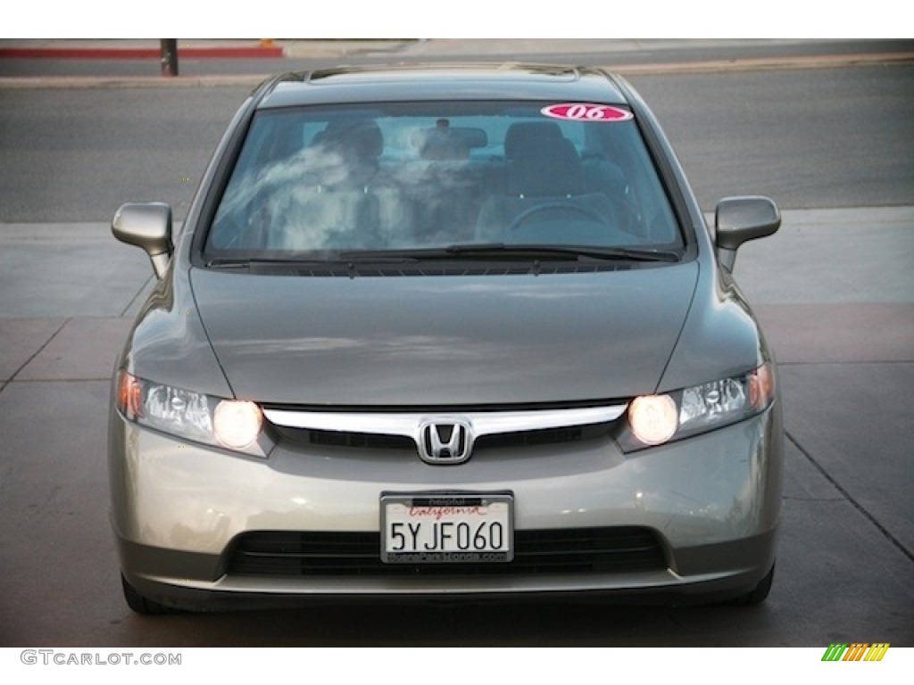 2006 Civic EX Sedan - Shoreline Mist Metallic / Gray photo #7