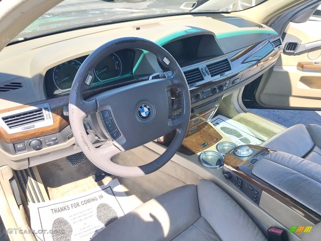 2002 7 Series 745Li Sedan - Black Sapphire Metallic / Beige III photo #12