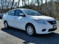 2014 Fresh Powder White Nissan Versa 1.6 SV Sedan  photo #1