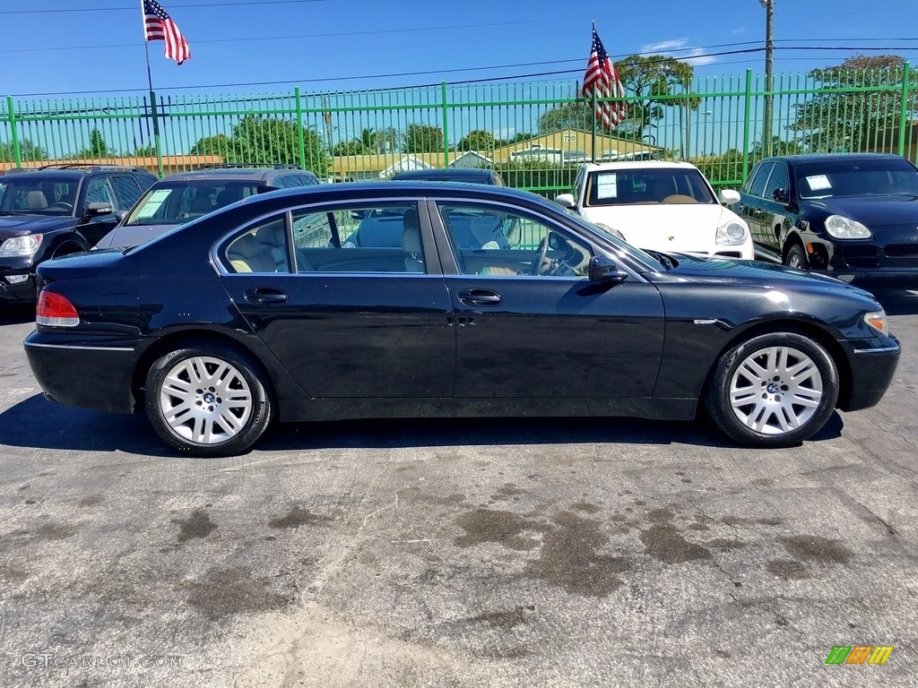 2002 7 Series 745Li Sedan - Black Sapphire Metallic / Beige III photo #47