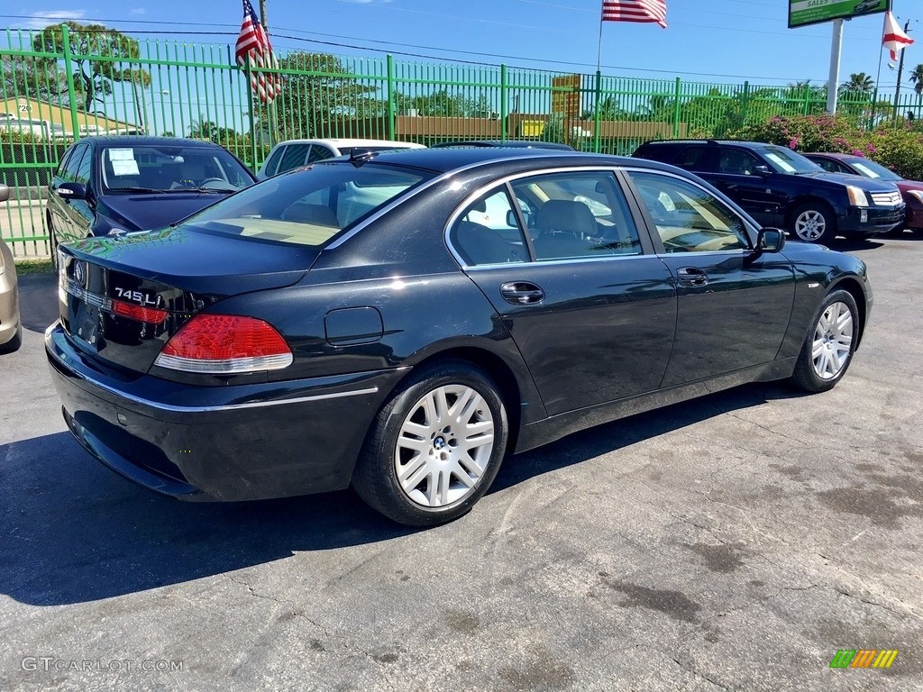 2002 7 Series 745Li Sedan - Black Sapphire Metallic / Beige III photo #48