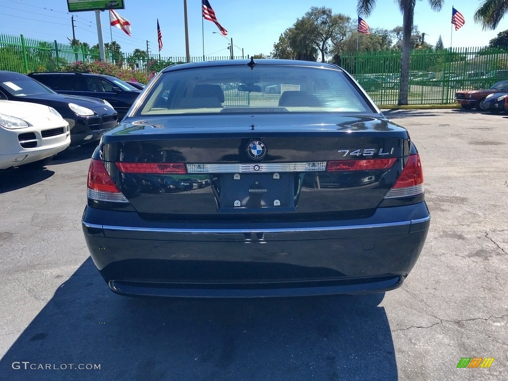 2002 7 Series 745Li Sedan - Black Sapphire Metallic / Beige III photo #50