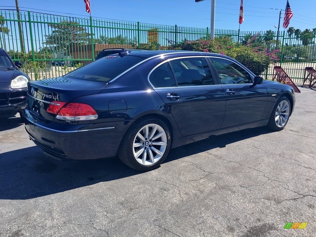 2007 7 Series 750Li Sedan - Monaco Blue Metallic / Cream Beige photo #7