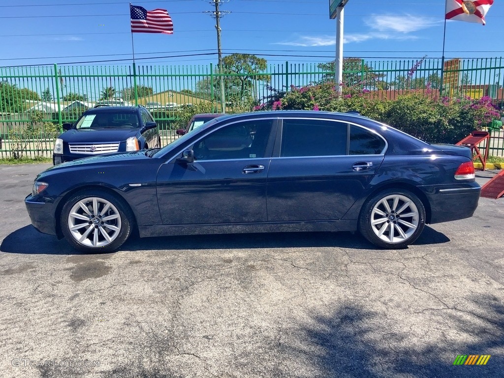 2007 7 Series 750Li Sedan - Monaco Blue Metallic / Cream Beige photo #50