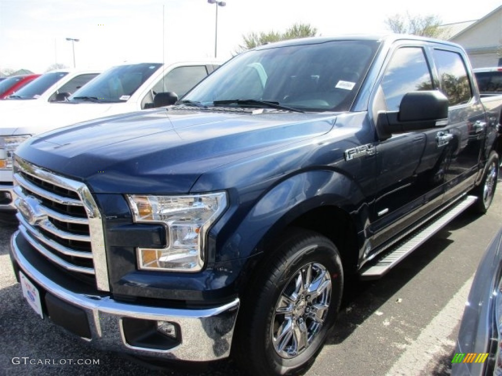 2016 F150 XLT SuperCrew - Blue Jeans / Medium Earth Gray photo #2