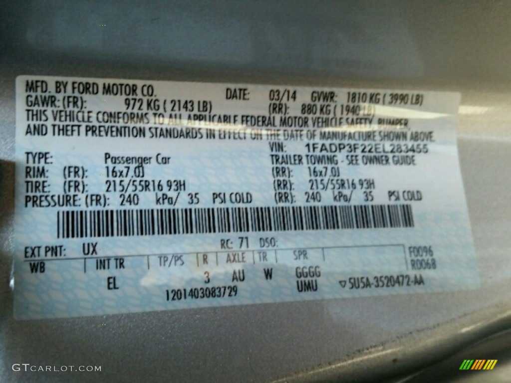 2014 Focus SE Sedan - Ingot Silver / Medium Light Stone photo #30