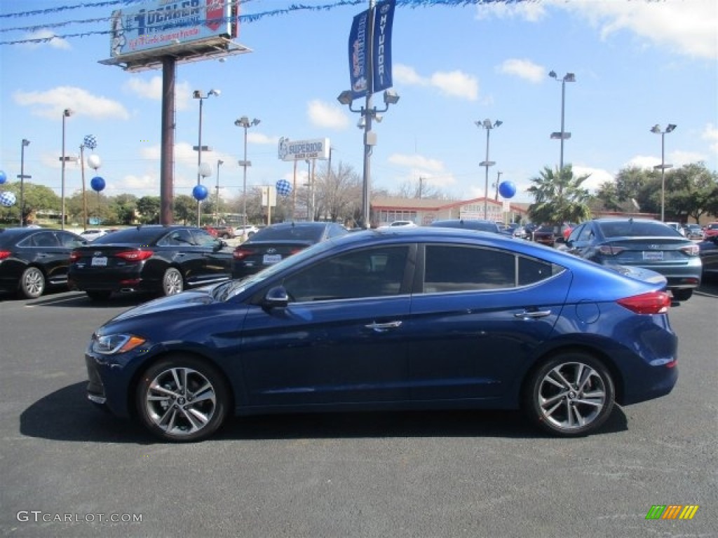 2017 Elantra Limited - Lakeside Blue / Black photo #5