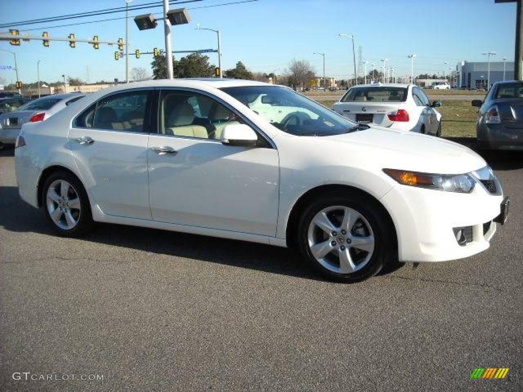 2009 TSX Sedan - Premium White Pearl / Parchment photo #6