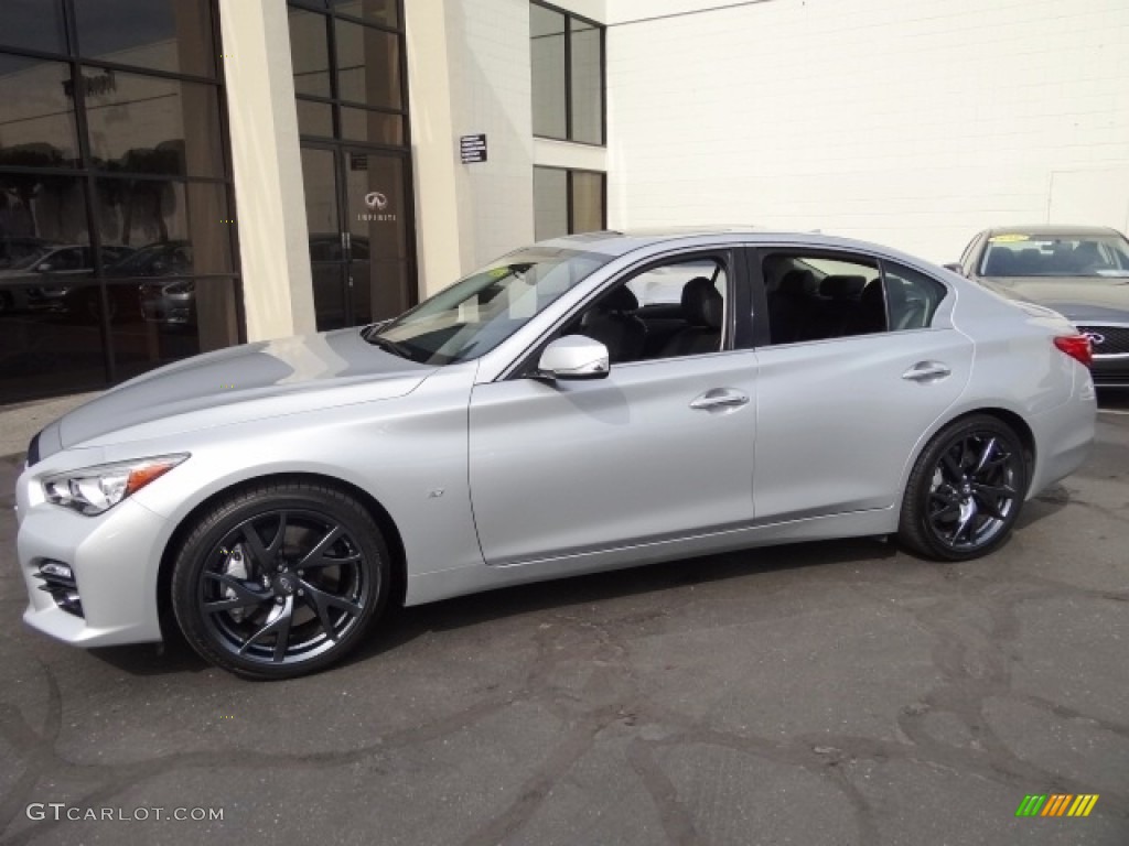 Liquid Platinum 2015 Infiniti Q50 S 3.7 Exterior Photo #111135953