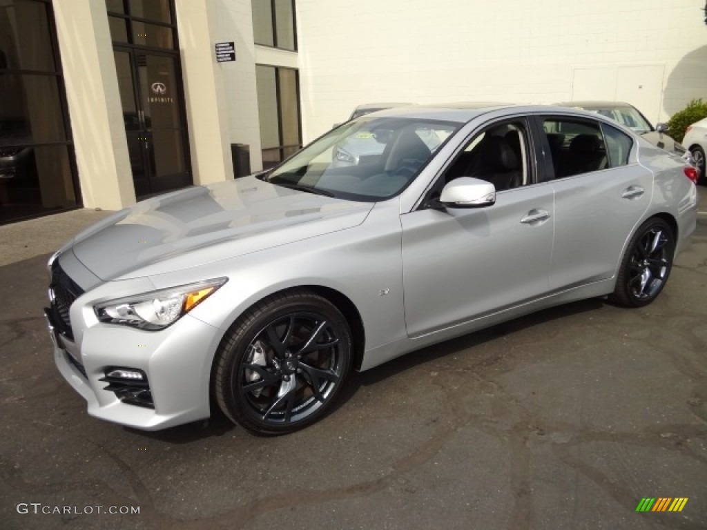 Liquid Platinum 2015 Infiniti Q50 S 3.7 Exterior Photo #111135971