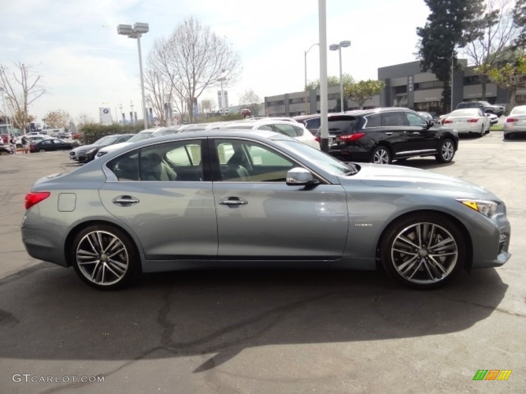 2015 Q50 S Hybrid - Hagane Blue / Graphite photo #6