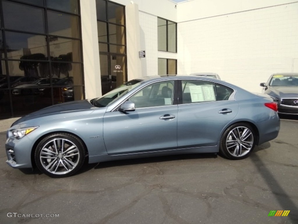Hagane Blue 2015 Infiniti Q50 S Hybrid Exterior Photo #111136931