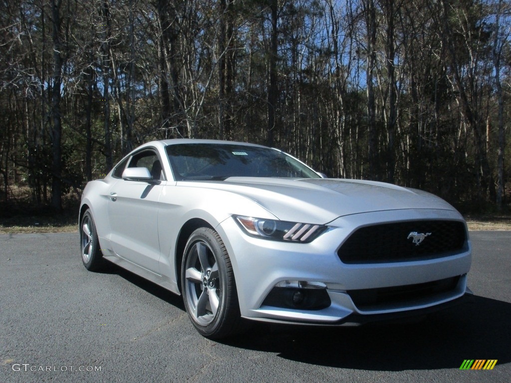 2016 Mustang V6 Coupe - Ingot Silver Metallic / Ebony photo #1