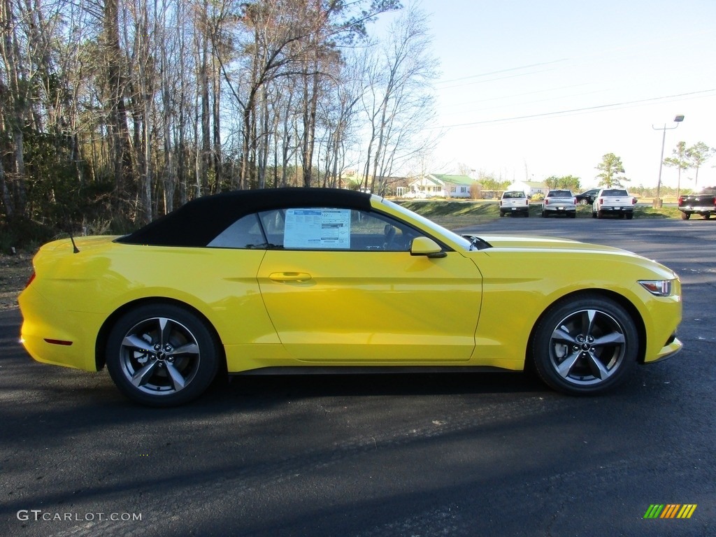 Triple Yellow Tricoat 2016 Ford Mustang V6 Convertible Exterior Photo #111140753