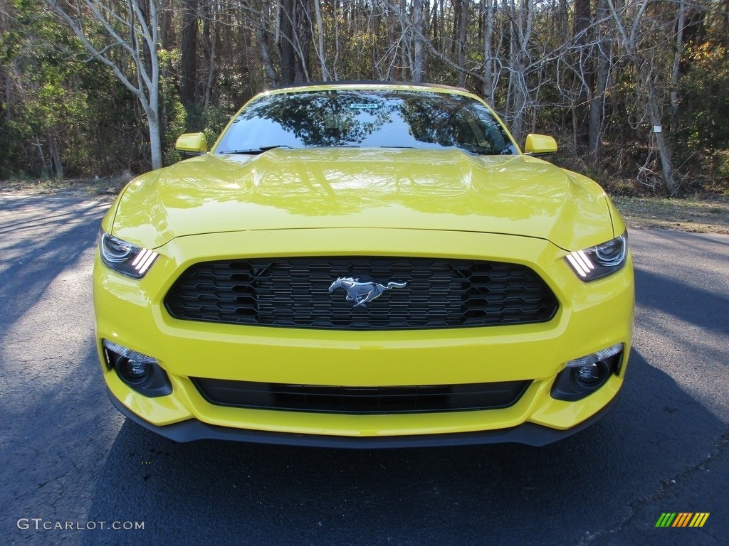 Triple Yellow Tricoat 2016 Ford Mustang V6 Convertible Exterior Photo #111140903