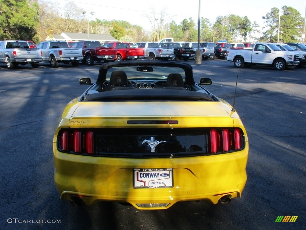 2016 Mustang V6 Convertible - Triple Yellow Tricoat / Ebony photo #17