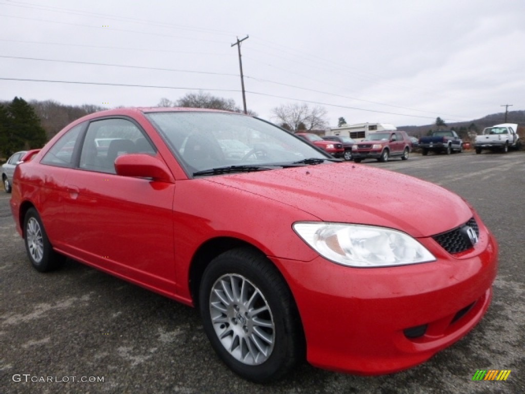 2005 Civic EX Coupe - Rallye Red / Black photo #12