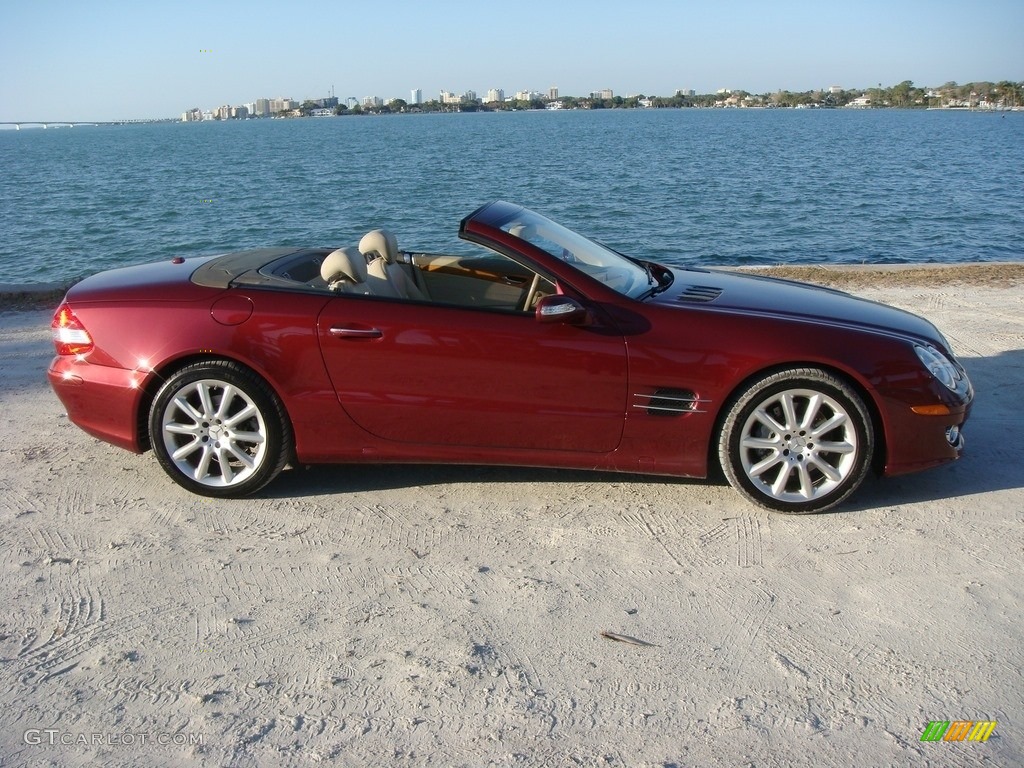 2007 SL 550 Roadster - Storm Red Metallic / Java photo #8