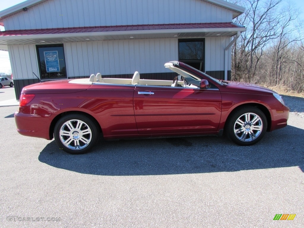 2008 Sebring Limited Convertible - Inferno Red Crystal Pearl / Medium Pebble Beige/Cream photo #4