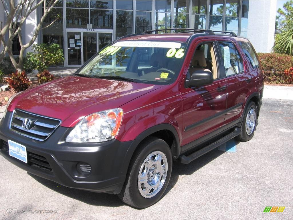 2006 CR-V LX - Redondo Red Pearl / Ivory photo #4