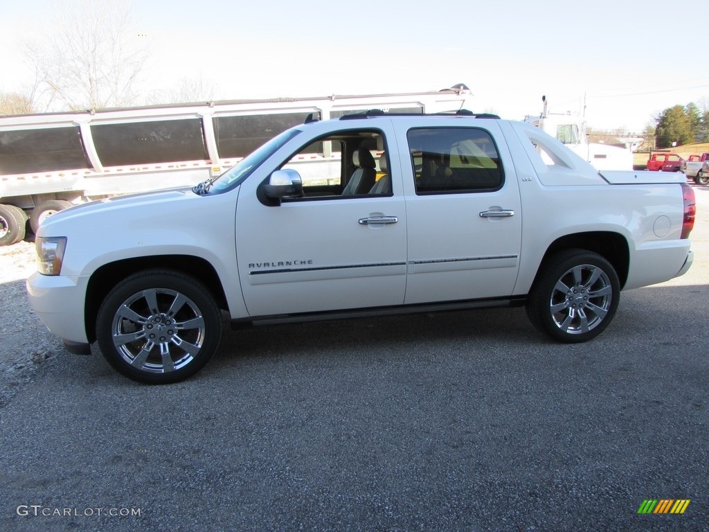 2012 Avalanche LTZ 4x4 - Summit White / Dark Cashmere/Light Cashmere photo #1