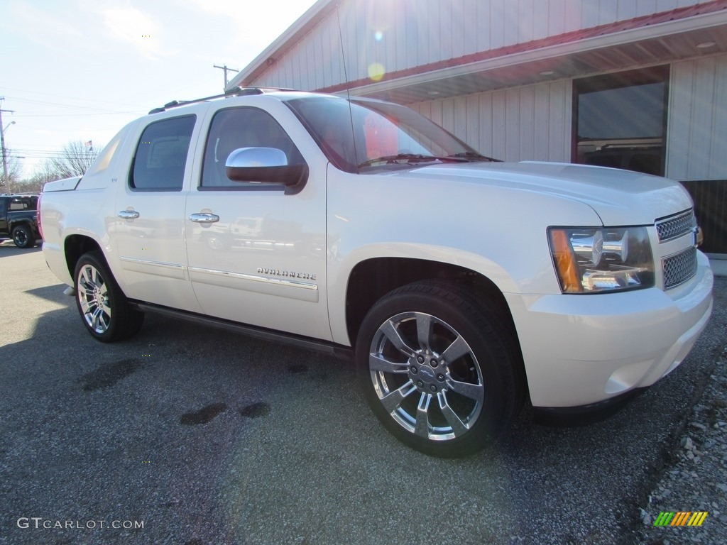 2012 Avalanche LTZ 4x4 - Summit White / Dark Cashmere/Light Cashmere photo #3