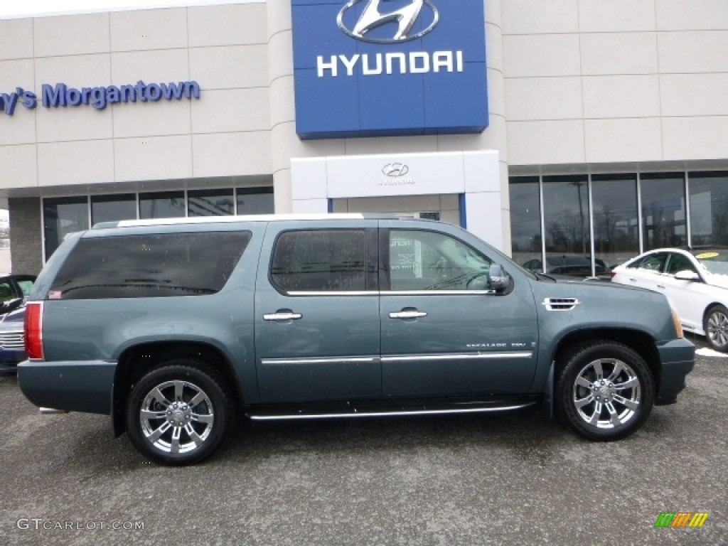 2008 Escalade ESV AWD - Stealth Gray / Ebony photo #11