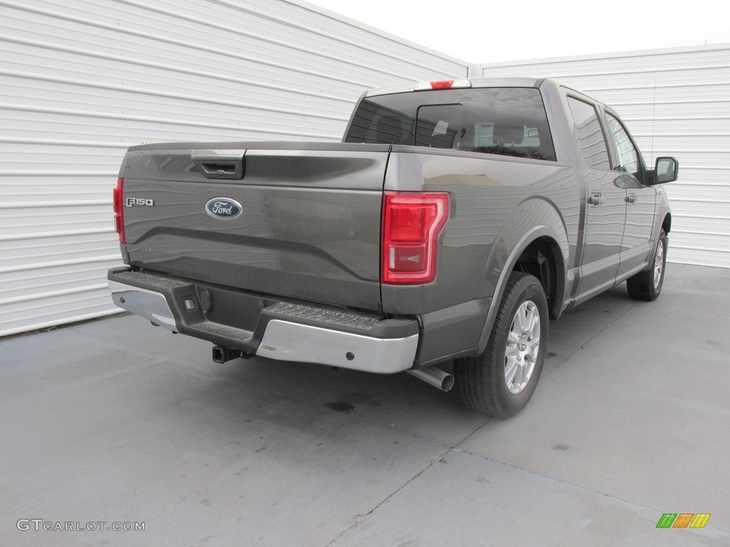 2016 F150 Lariat SuperCrew - Magnetic / Black photo #4