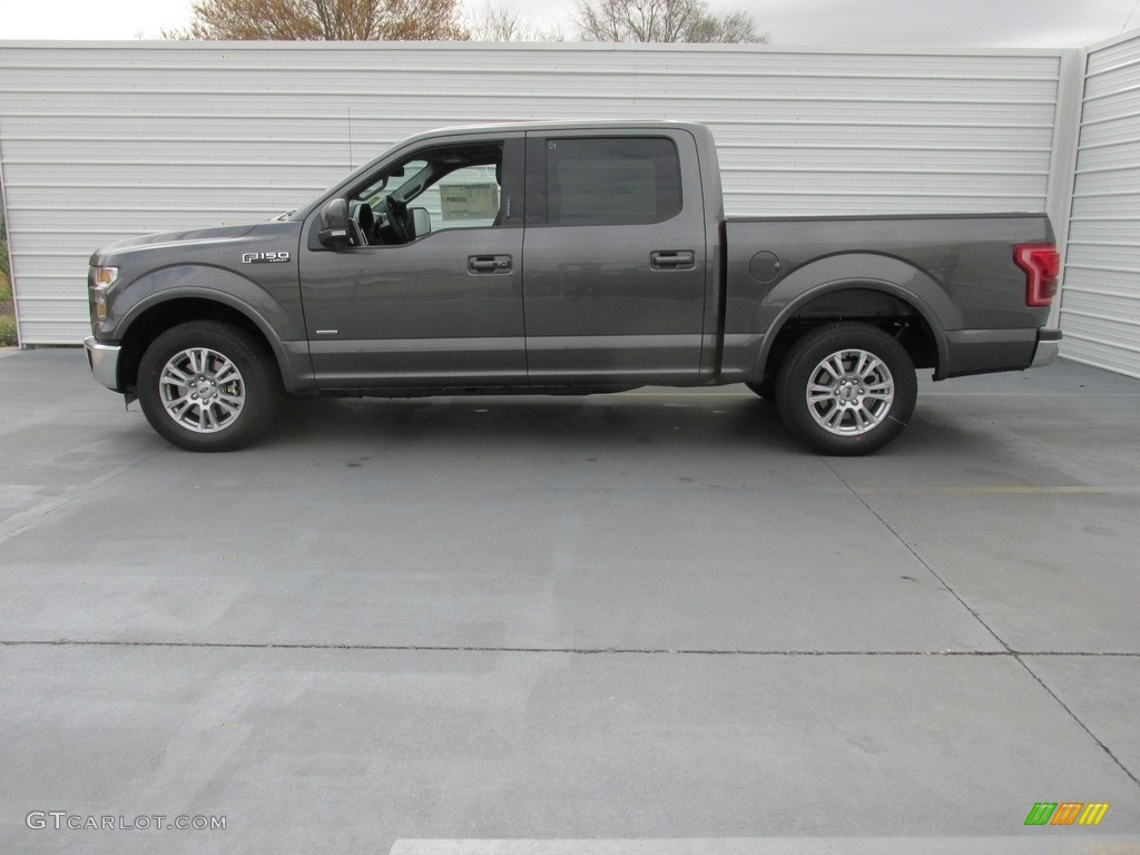 2016 F150 Lariat SuperCrew - Magnetic / Black photo #6
