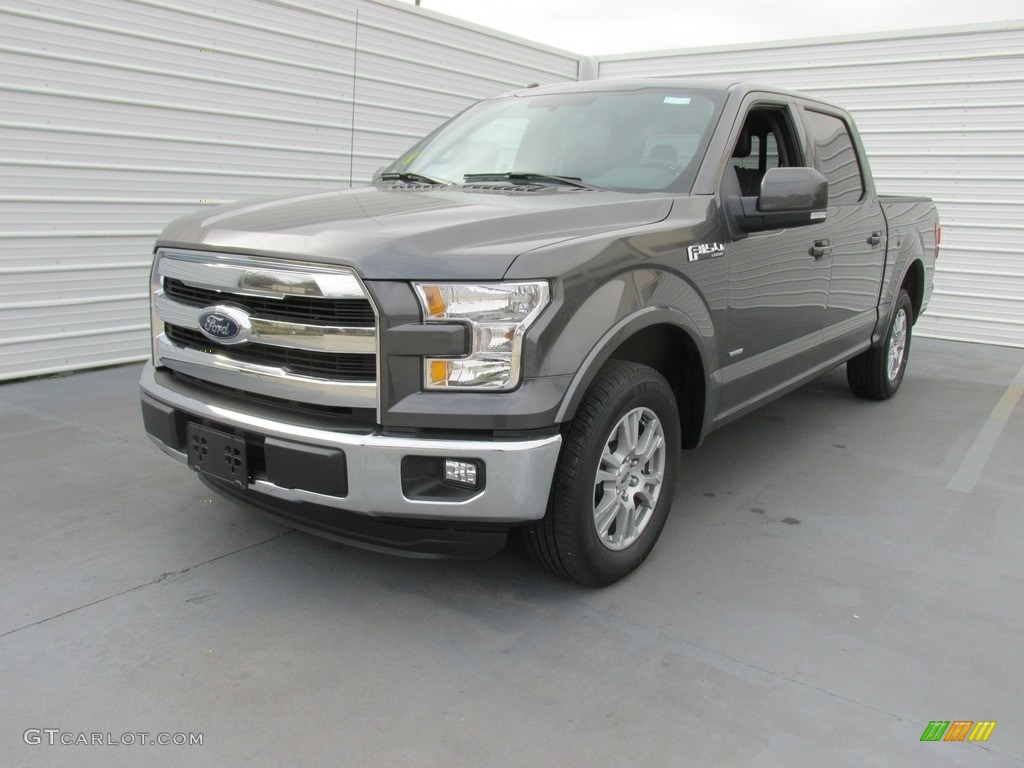 2016 F150 Lariat SuperCrew - Magnetic / Black photo #7