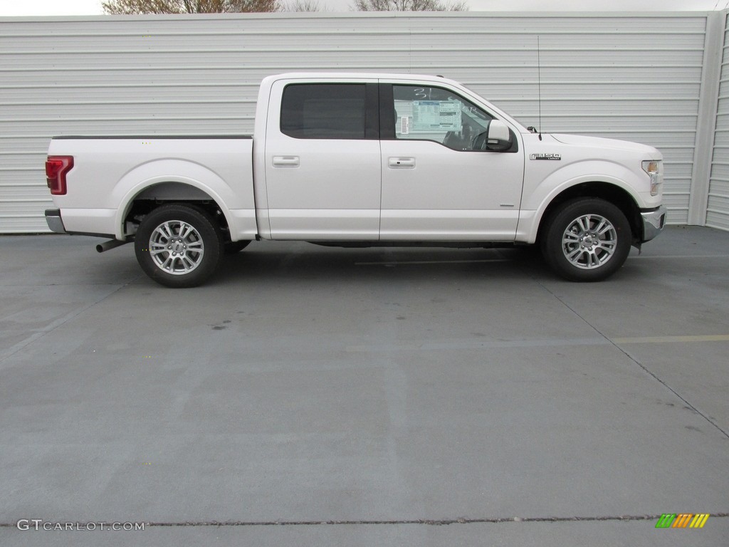 2016 F150 Lariat SuperCrew - White Platinum / Black photo #3