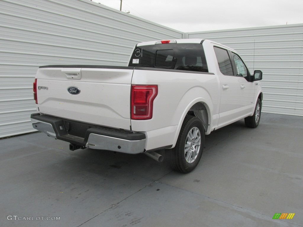2016 F150 Lariat SuperCrew - White Platinum / Black photo #4