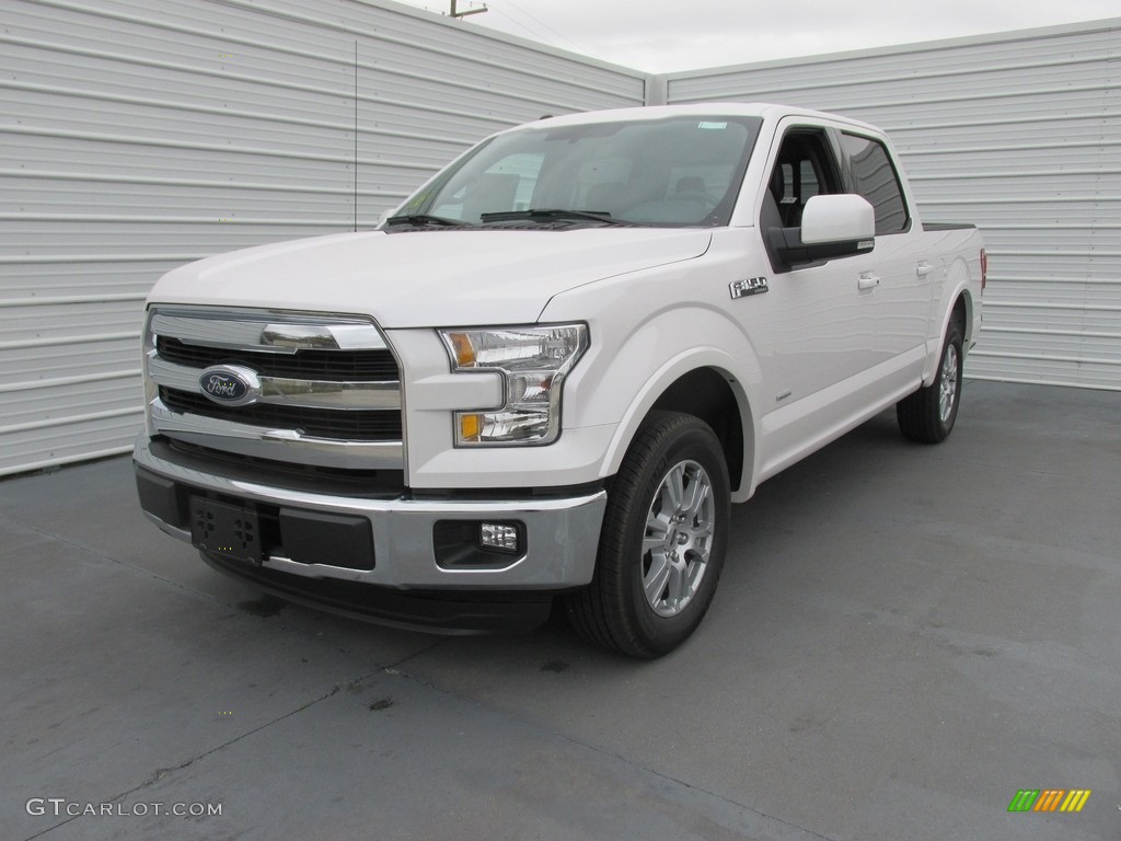 2016 F150 Lariat SuperCrew - White Platinum / Black photo #7