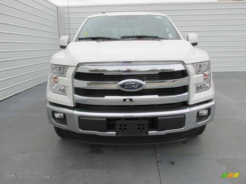 2016 F150 Lariat SuperCrew - White Platinum / Black photo #8