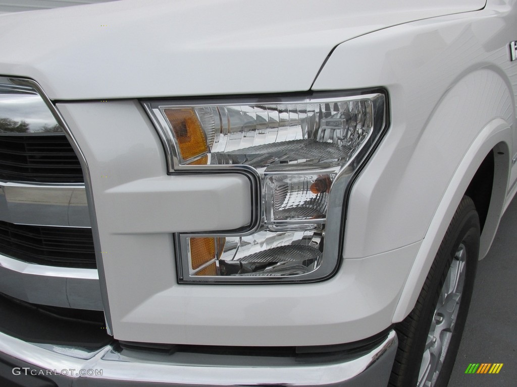 2016 F150 Lariat SuperCrew - White Platinum / Black photo #9