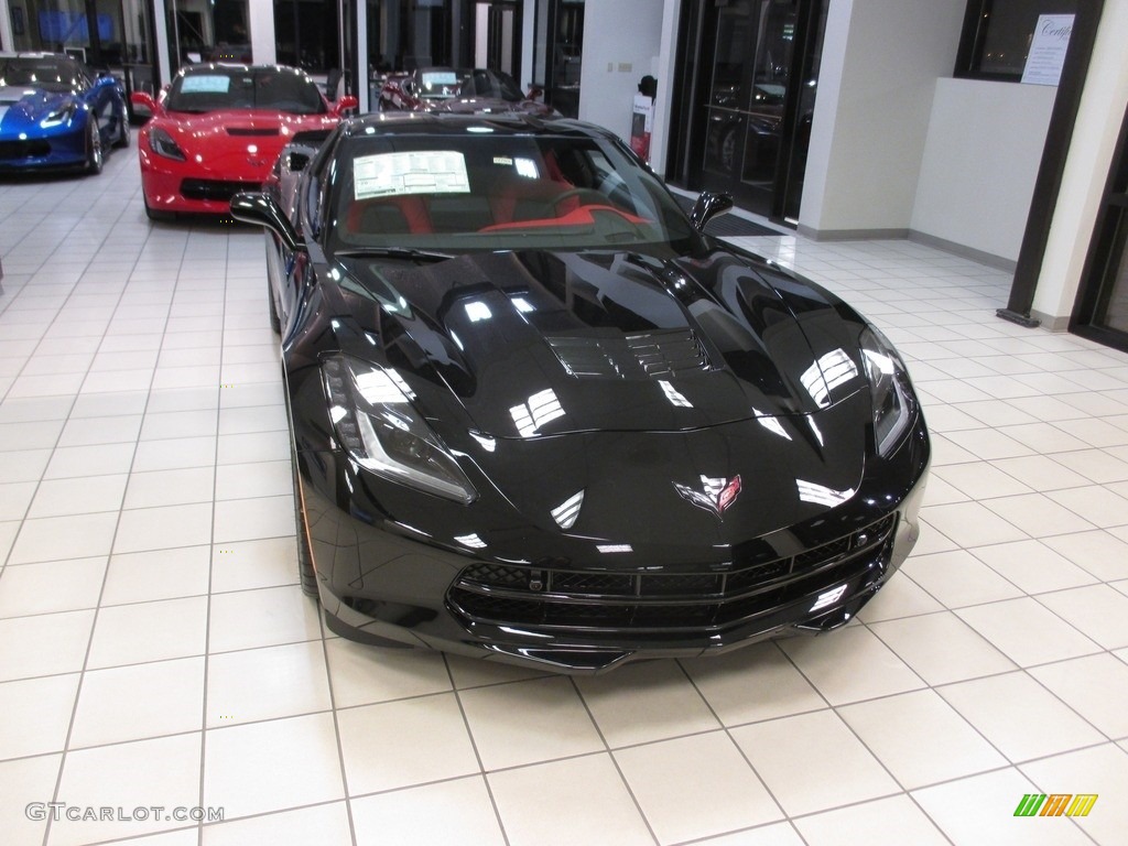 2016 Corvette Stingray Coupe - Black / Adrenaline Red photo #3