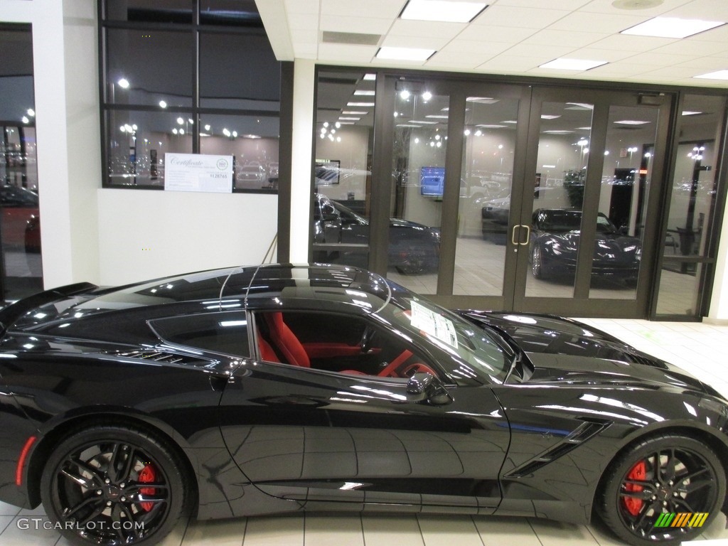 2016 Corvette Stingray Coupe - Black / Adrenaline Red photo #4