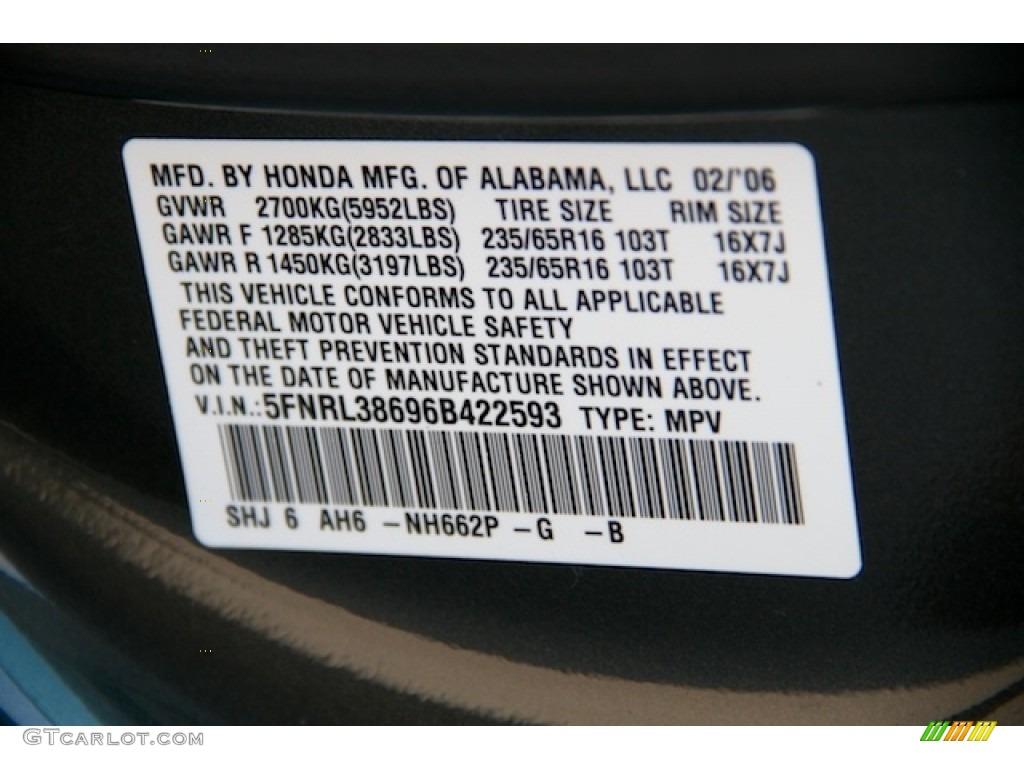 2006 Odyssey EX-L - Sage Brush Pearl / Gray photo #32