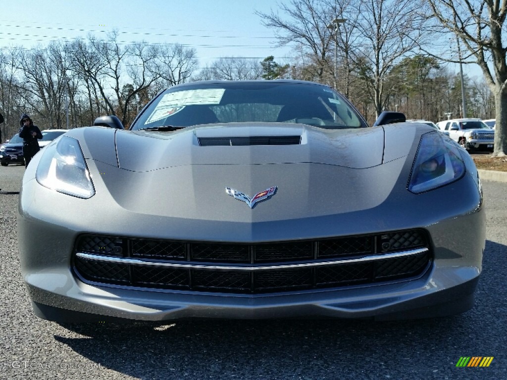 2016 Corvette Stingray Coupe - Shark Gray Metallic / Jet Black photo #2