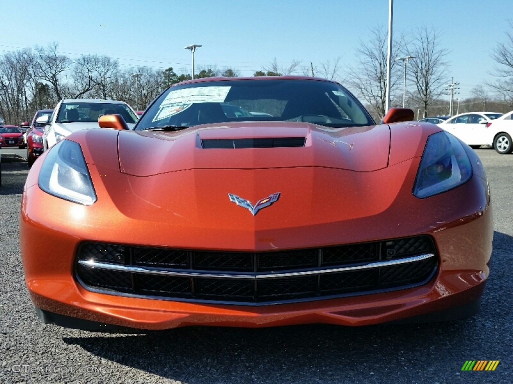 2016 Corvette Stingray Coupe - Daytona Sunrise Orange Metallic / Jet Black photo #2