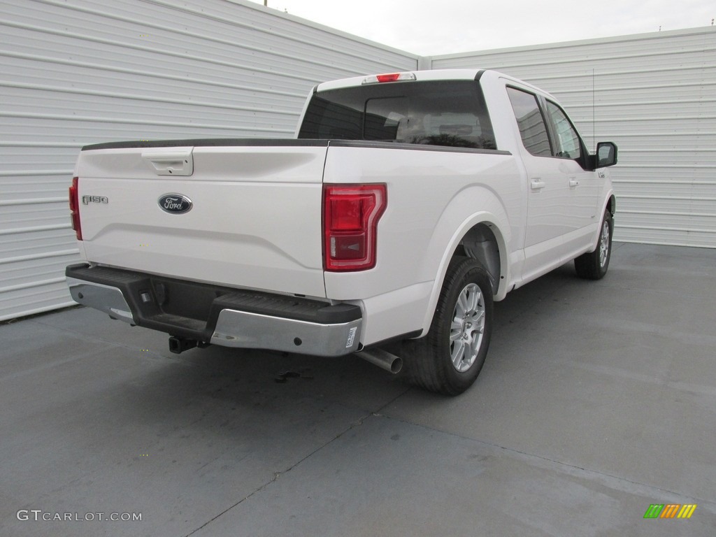 2016 F150 Lariat SuperCrew - White Platinum / Black photo #4