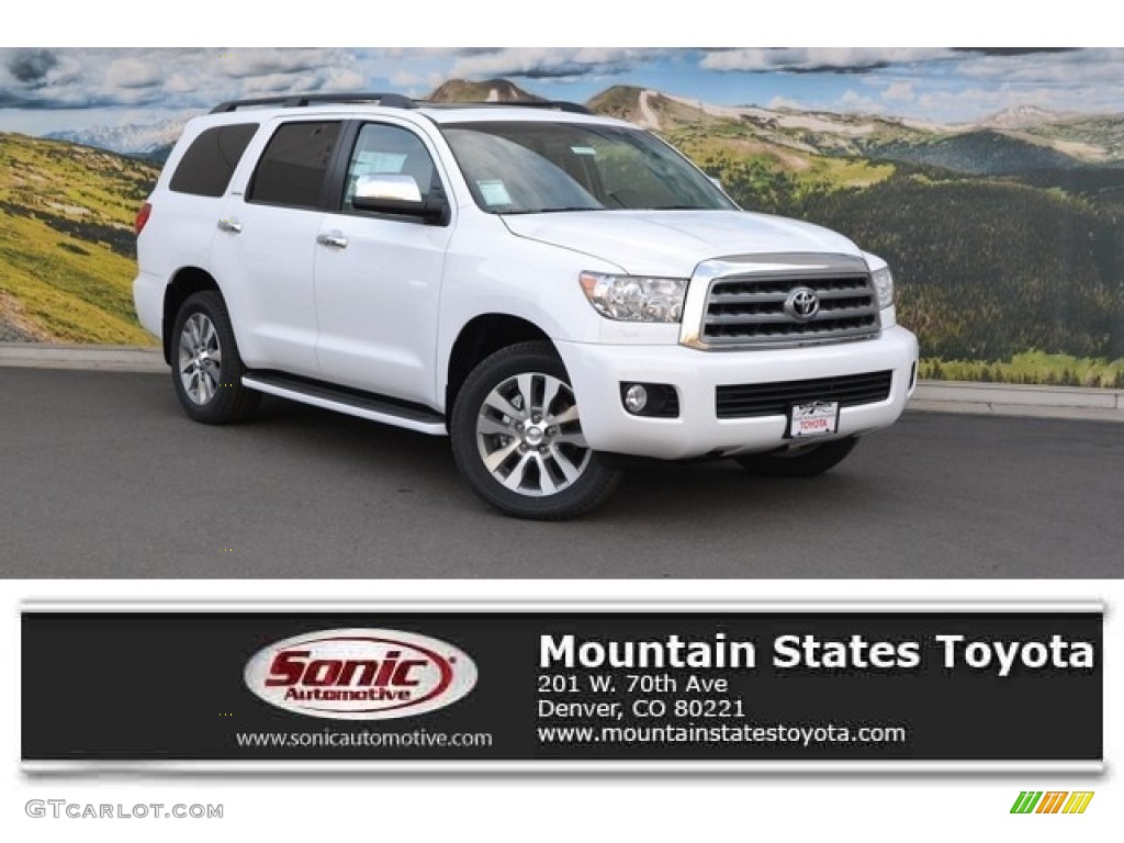 2016 Sequoia Limited 4x4 - Super White / Gray photo #1