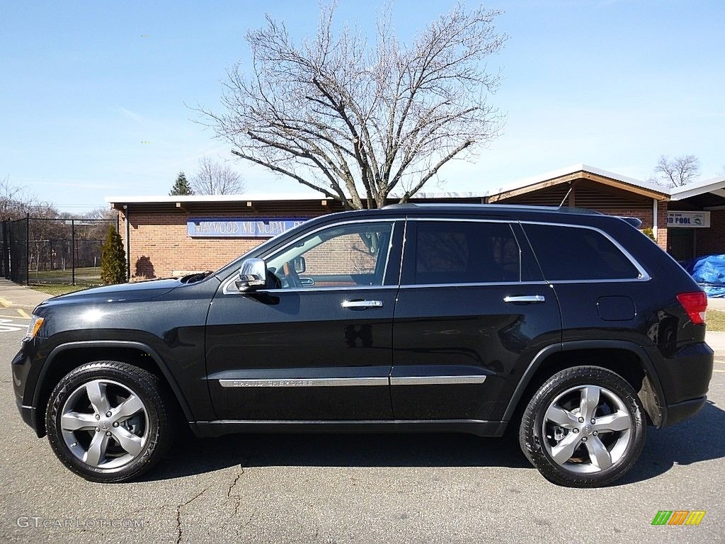 2013 Grand Cherokee Overland Summit 4x4 - Brilliant Black Crystal Pearl / New Saddle/Black photo #2