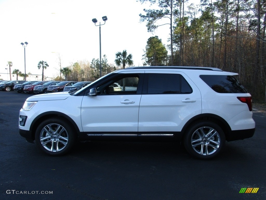 2016 Explorer XLT - White Platinum Metallic Tri-Coat / Ebony Black photo #8