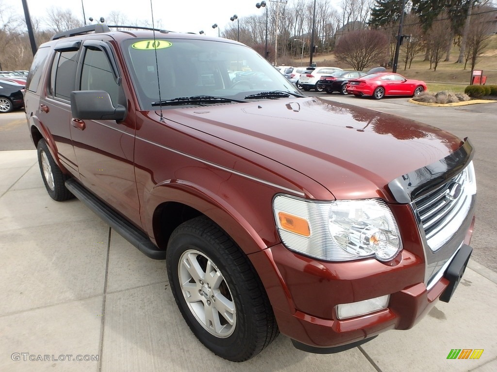 2010 Explorer XLT 4x4 - Dark Copper Metallic / Black photo #7